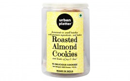 Urban Platter Roasted Almond Cookies   Plastic Jar  280 grams